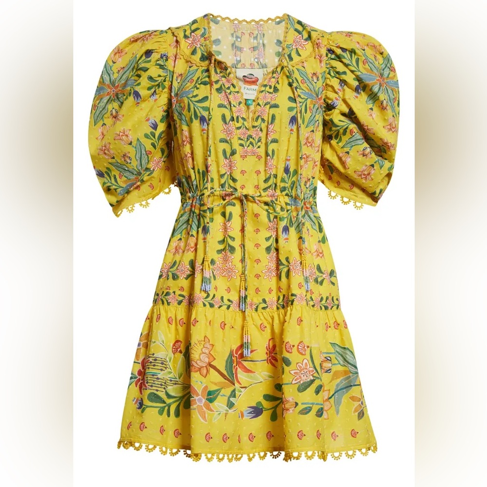 FARM Rio Delicate Flowers Cotton Minidress. Size XS Women 
#269